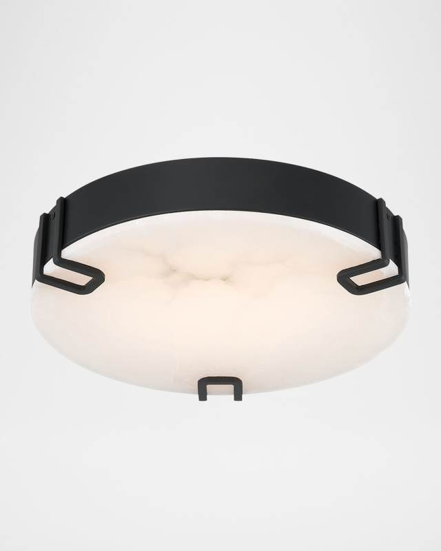 Noga 16" LED Flush Mount, Matte Black